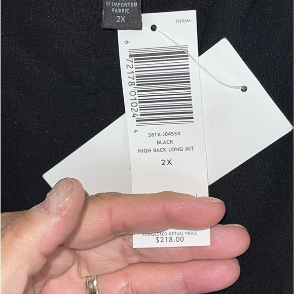 NWT Eileen Fisher High back long jacket. Size 2X - Picture 9 of 10